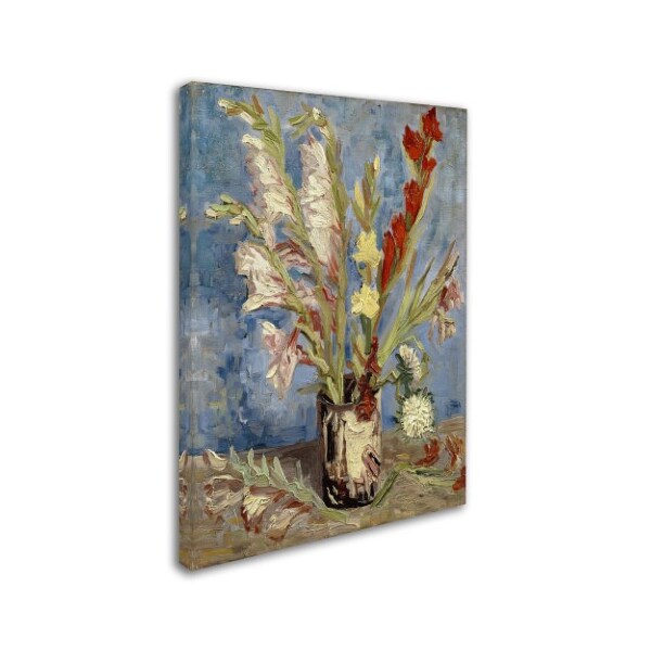 Van Gogh 'Vase With Gladioli And China Asters' Canvas Art,24x32